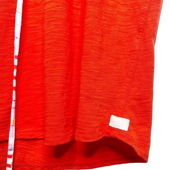 LISA TODD Drawstring Waist Cotton Dress Size Large in Bright Orange - Picture 7 of 15